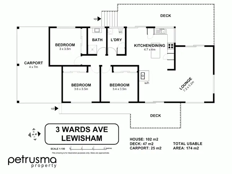 Floorplan of Homely house listing, 3 Wards Avenue, Lewisham TAS 7173