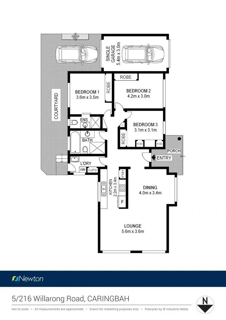 Floorplan of Homely villa listing, 5/216 Willarong Road, Caringbah NSW 2229