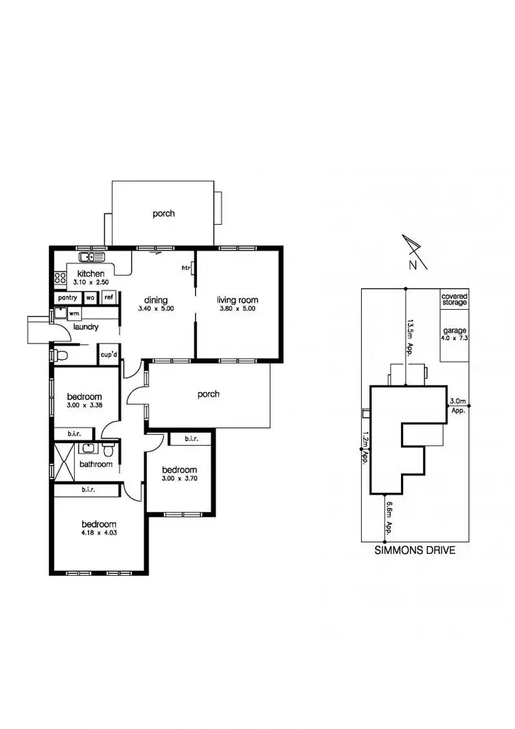 Floorplan of Homely house listing, 15 Simmons Drive, Seaholme VIC 3018
