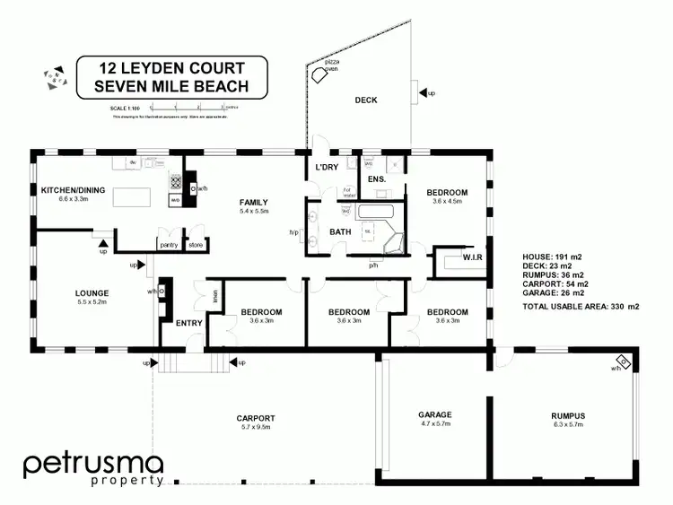 Floorplan of Homely house listing, 12 Leyden Court, Seven Mile Beach TAS 7170