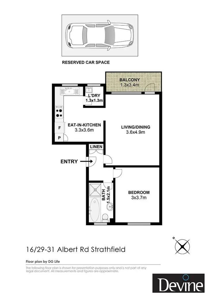 Floorplan of Homely apartment listing, 16/29 Albert Road, Strathfield NSW 2135