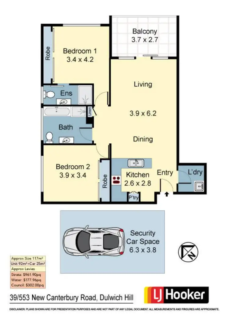 Floorplan of Homely unit listing, 39/553 New Canterbury Road, Dulwich Hill NSW 2203
