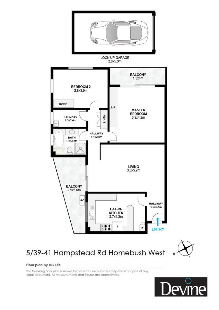 Floorplan of Homely apartment listing, 5/39-41 Hampstead Road, Homebush West NSW 2140