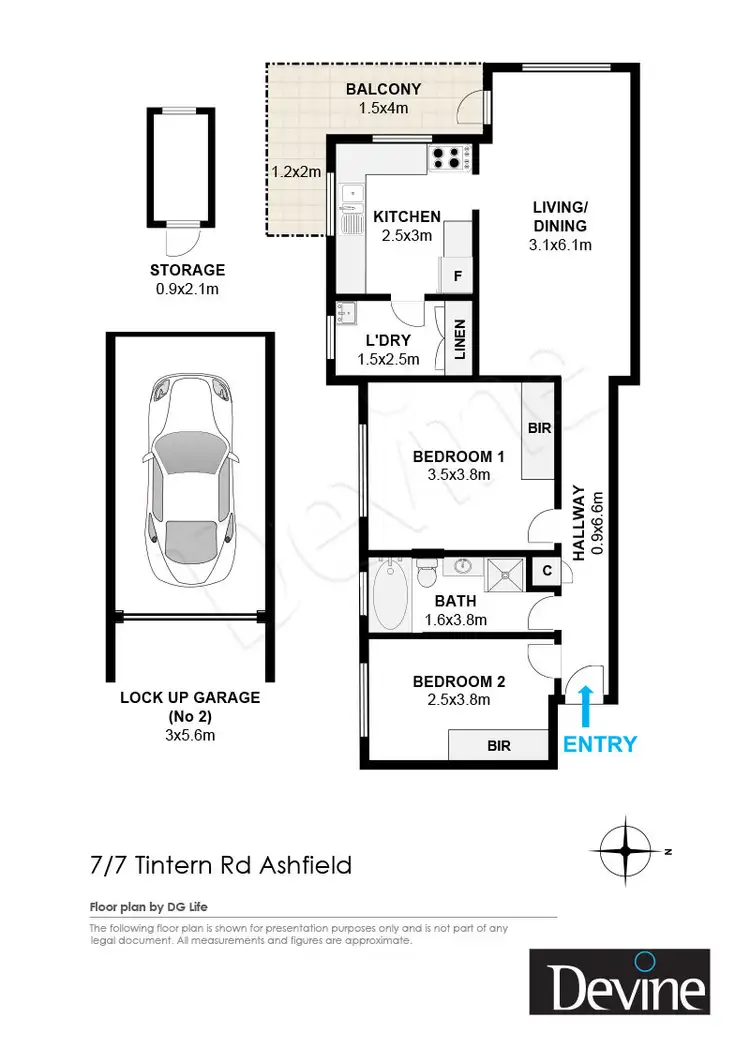 Floorplan of Homely apartment listing, 7/7 Tintern Road, Ashfield NSW 2131