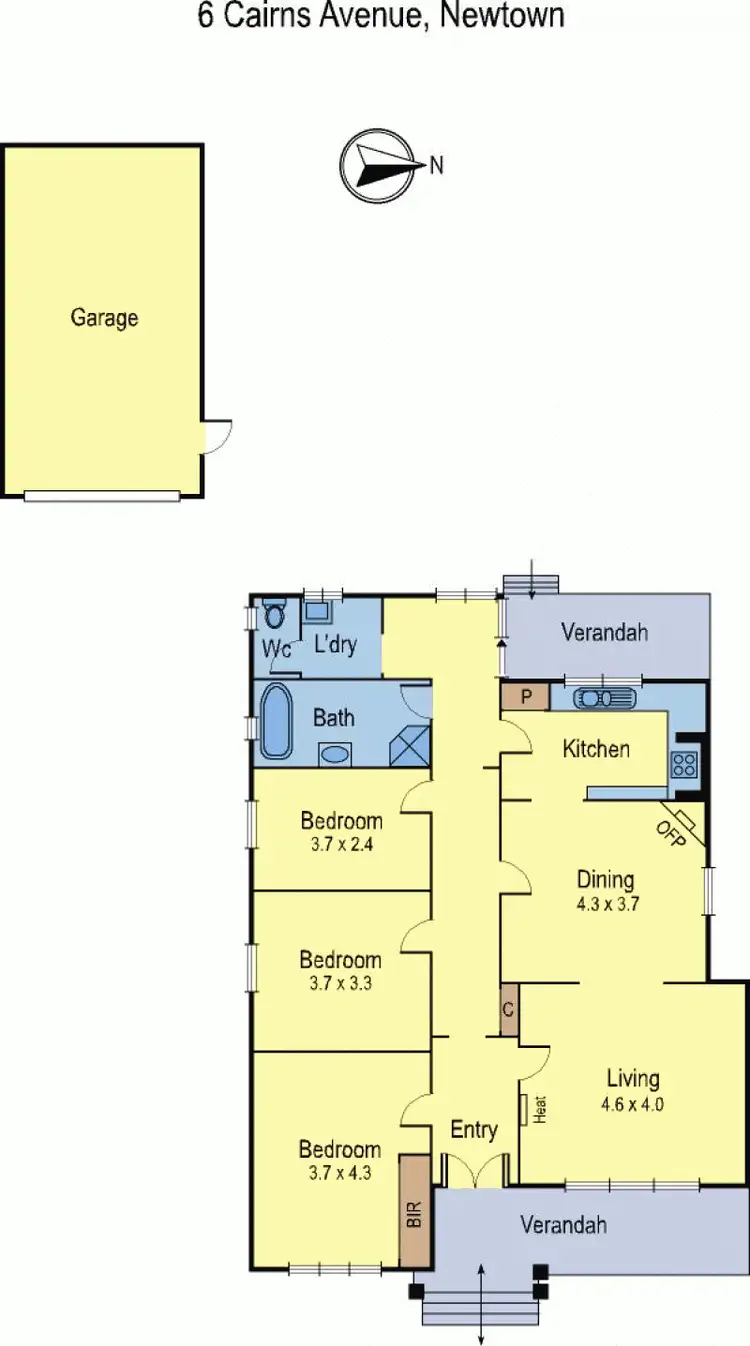 Floorplan of Homely house listing, 6 Cairns Avenue, Newtown VIC 3220