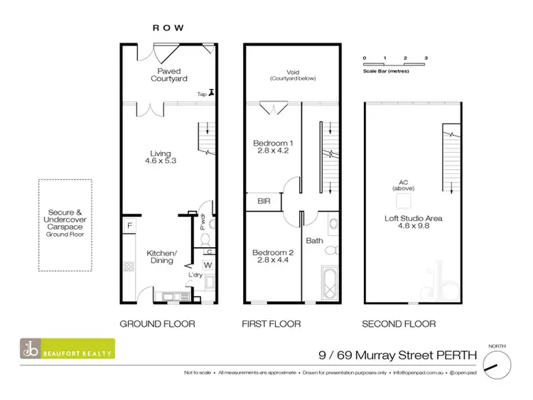 Floorplan of Homely townhouse listing, 9/69 Murray St, Perth WA 6000