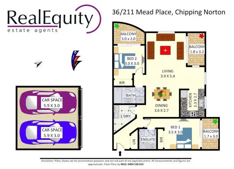 Floorplan of Homely unit listing, 36/211 Mead Place, Chipping Norton NSW 2170