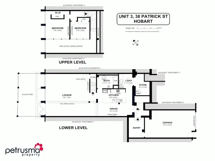 Floorplan of Homely apartment listing, 3/38 Patrick Street, Hobart TAS 7000