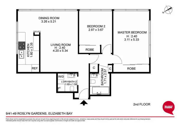 Floorplan of Homely apartment listing, 9/41-49 Roslyn Gardens, Elizabeth Bay NSW 2011