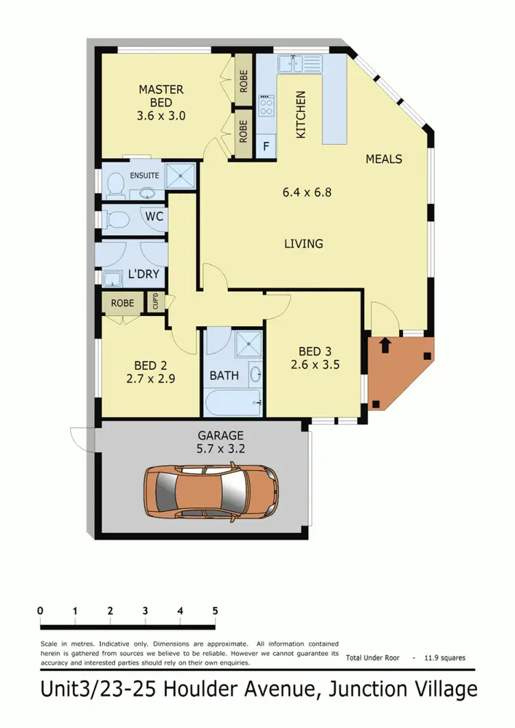 Floorplan of Homely unit listing, 3/23-25 HOULDER AVENUE, Junction Village VIC 3977
