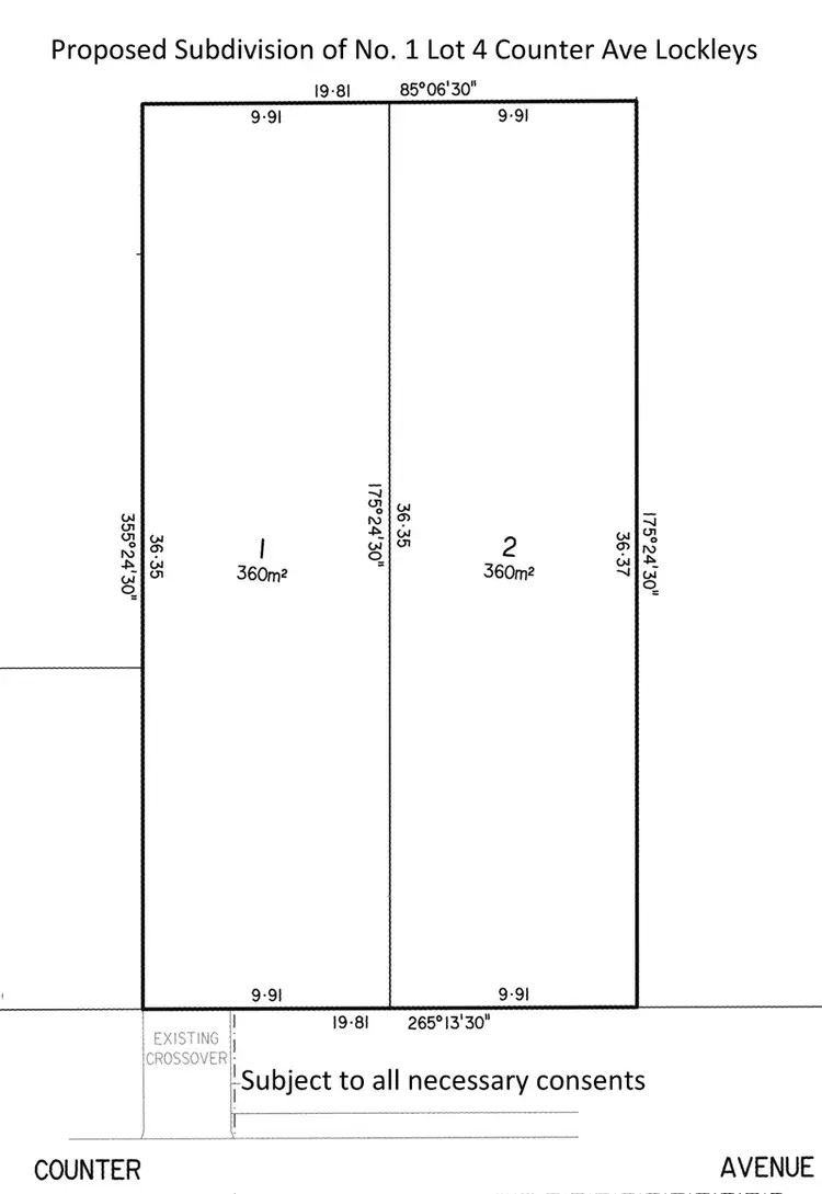 Floorplan of Homely land listing, 1 COUNTER AVENUE, Lockleys SA 5032