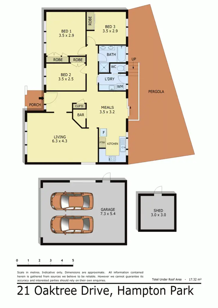 Floorplan of Homely house listing, 21 OAKTREE DRIVE, Hampton Park VIC 3976
