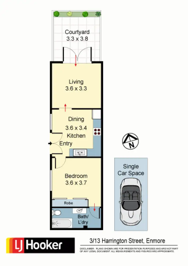 Floorplan of Homely apartment listing, 3/13 Harrington Street, Enmore NSW 2042