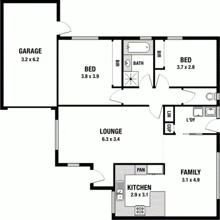 Floorplan of Homely unit listing, 3/12 Rose Street, Altona VIC 3018
