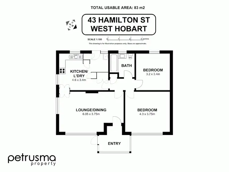 Floorplan of Homely house listing, 43 Hamilton Street, West Hobart TAS 7000