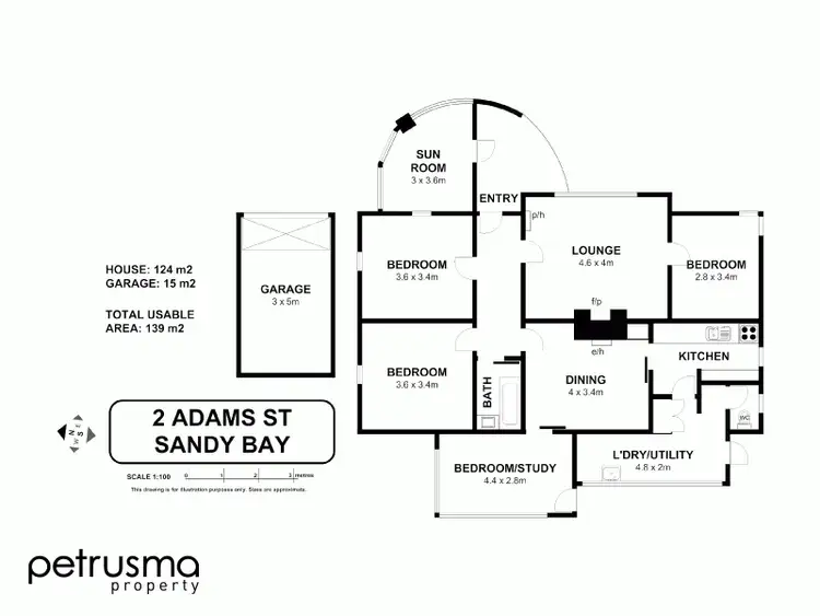 Floorplan of Homely house listing, 2 Adams Street, Sandy Bay TAS 7005