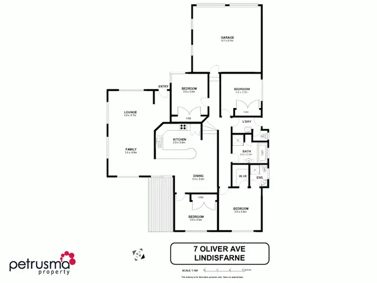 Floorplan of Homely house listing, 7 Oliver Ave, Lindisfarne TAS 7015