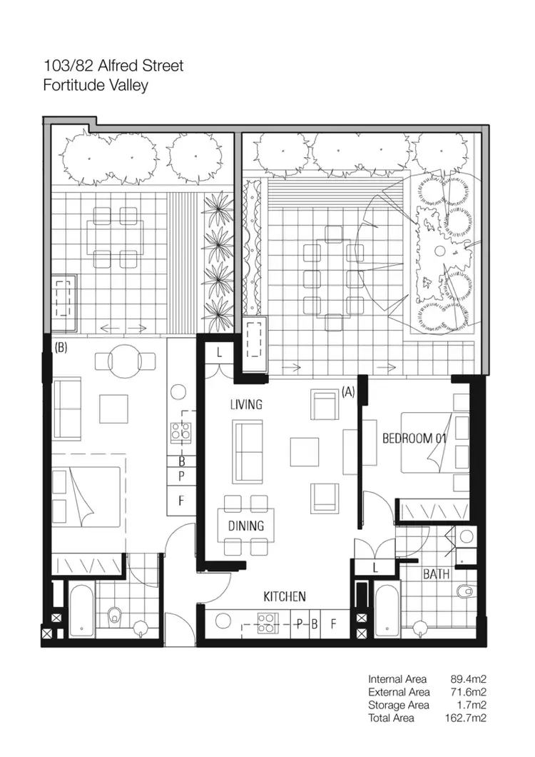 Floorplan of Homely apartment listing, 103/82 Alfred Street, Fortitude Valley QLD 4006
