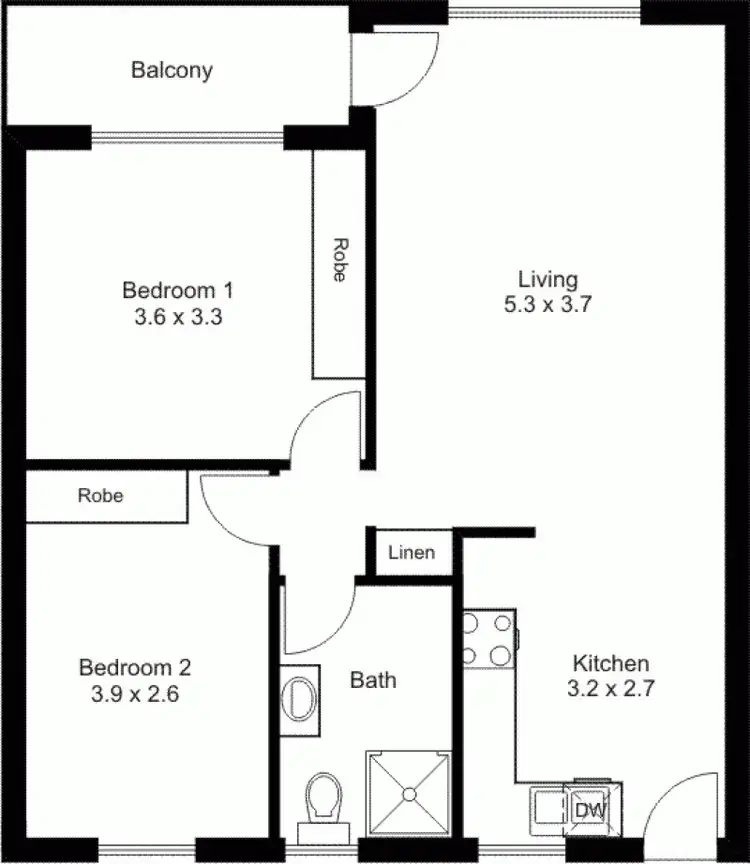 Floorplan of Homely unit listing, Address available on request