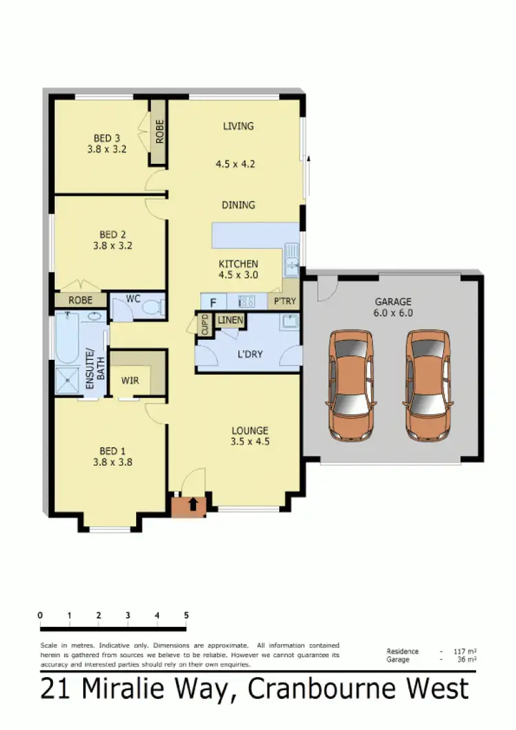 Floorplan of Homely house listing, 21 MIRALIE WAY, Cranbourne West VIC 3977