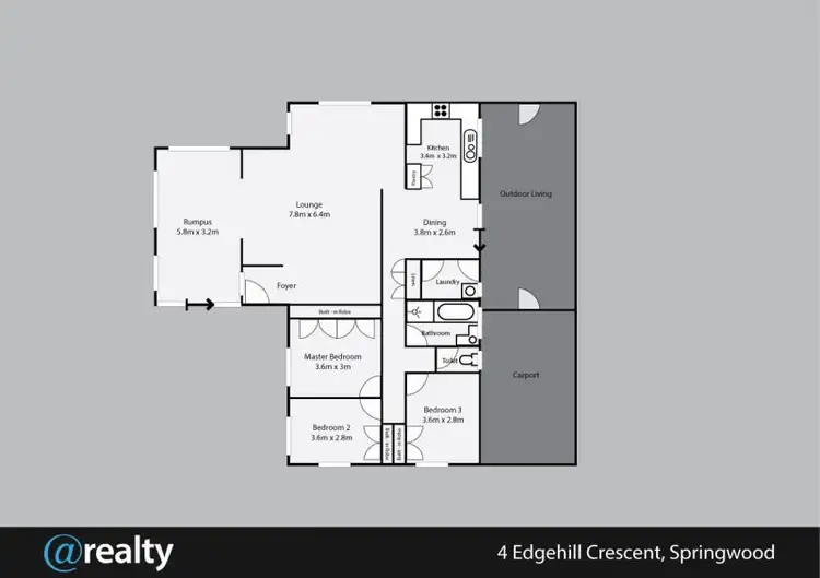 Floorplan of Homely house listing, 4 Edgehill Cres, Springwood QLD 4127