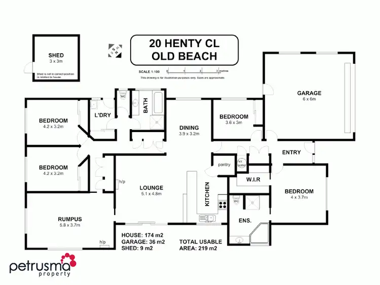 Floorplan of Homely house listing, 20 Henty Close, Old Beach TAS 7017