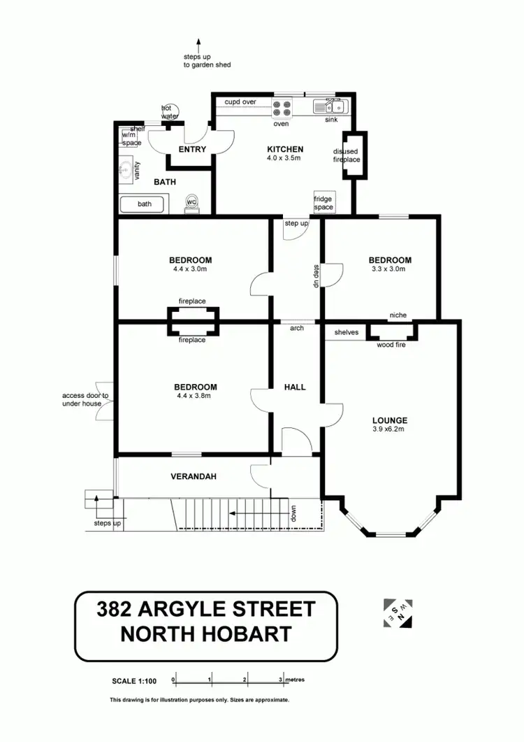 Floorplan of Homely house listing, 382 Argyle Street, North Hobart TAS 7000