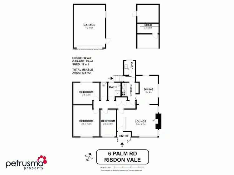 Floorplan of Homely house listing, 6 Palm Road, Risdon Vale TAS 7016