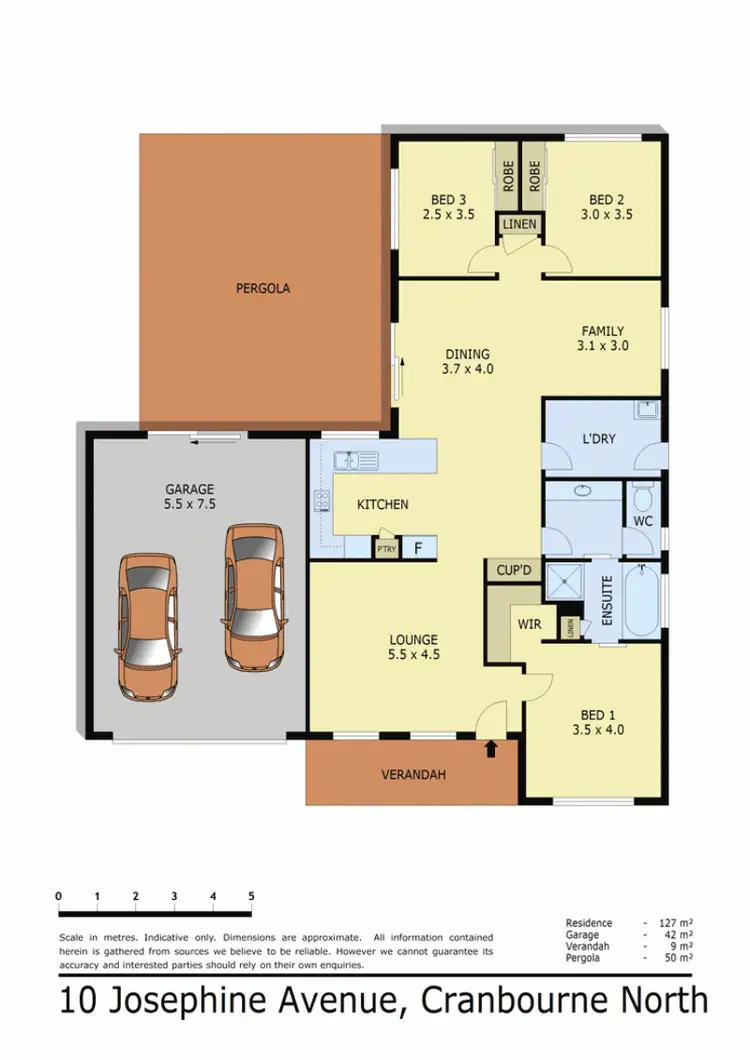 Floorplan of Homely house listing, 10 JOSEPHINE AVENUE, Cranbourne North VIC 3977