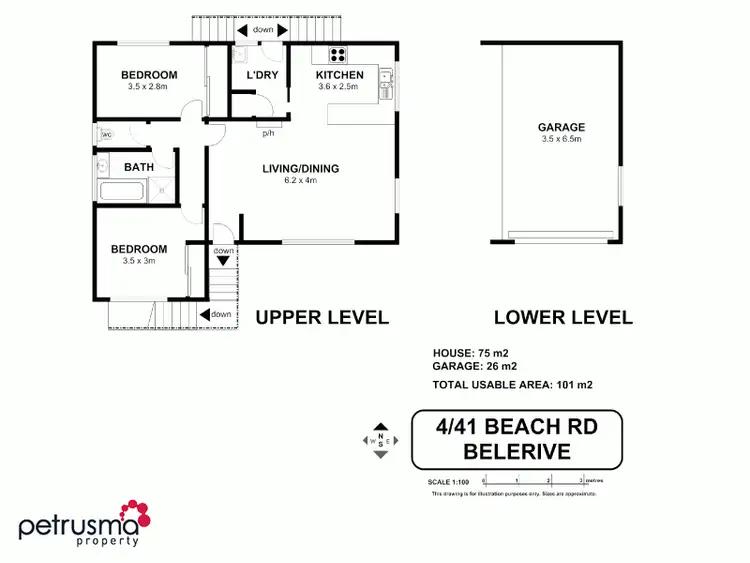 Floorplan of Homely unit listing, 4/41 Beach Street, Bellerive TAS 7018