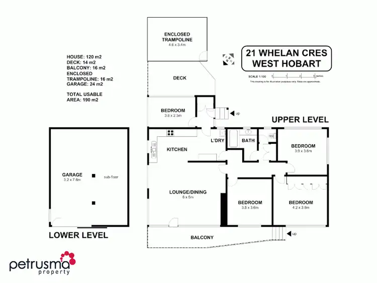 Floorplan of Homely house listing, 21 Whelan Crescent, West Hobart TAS 7000