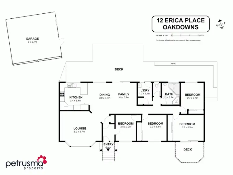 Floorplan of Homely house listing, 12 Erica Place, Oakdowns TAS 7019