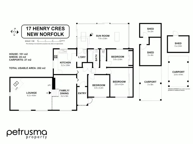 Floorplan of Homely house listing, 17 Henry Crescent, New Norfolk TAS 7140