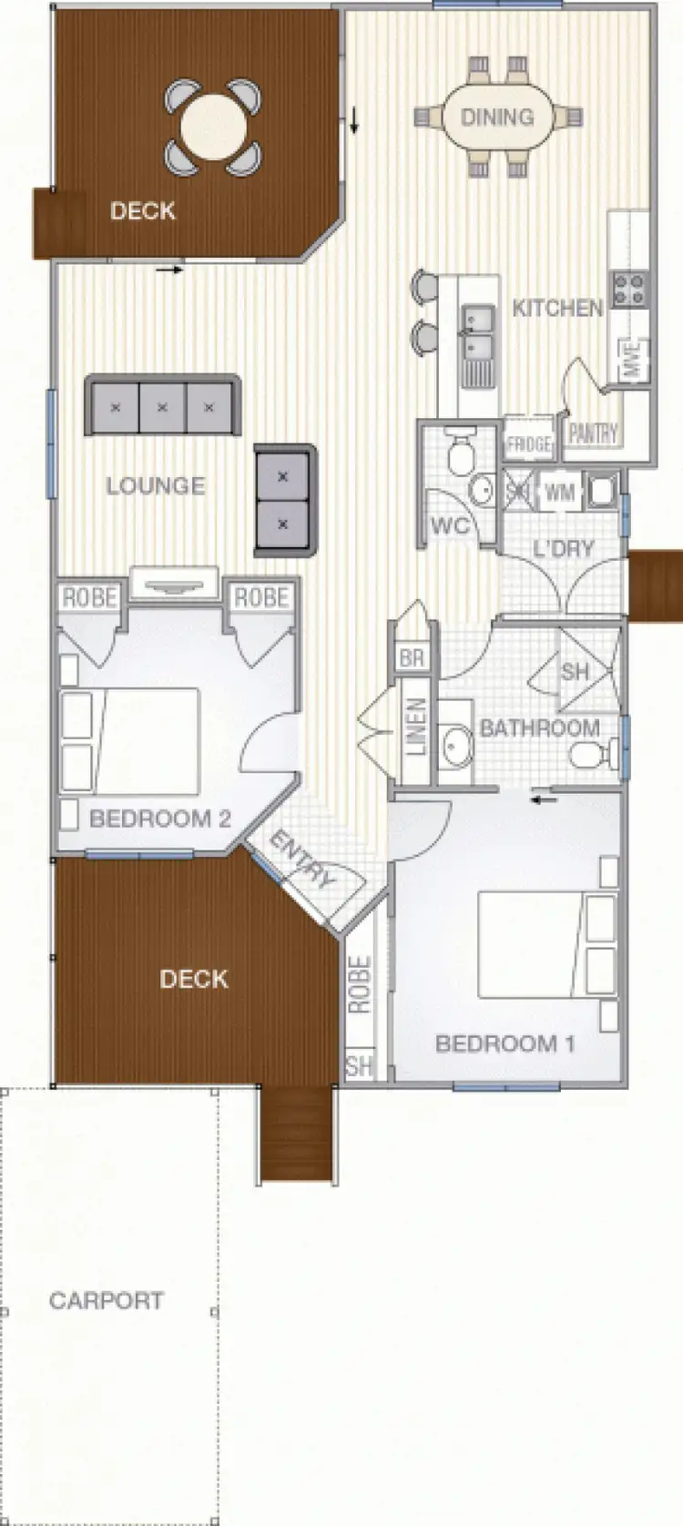 Floorplan of Homely retirement listing, 13/71-81 Lions Drive, Mudgee NSW 2850