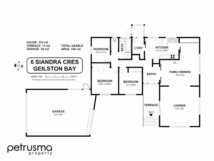 Floorplan of Homely house listing, 6 Siandra Crescent, Geilston Bay TAS 7015