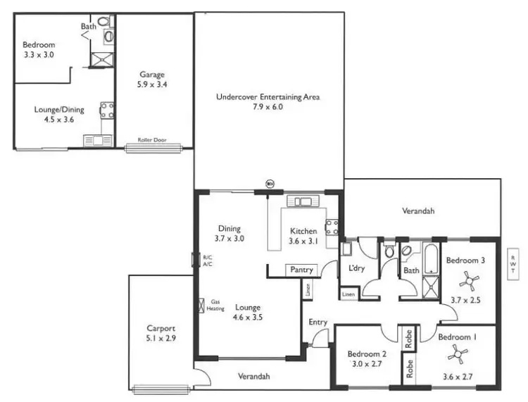 Floorplan of Homely house listing, 46 Kathryn Drive, Morphett Vale SA 5162