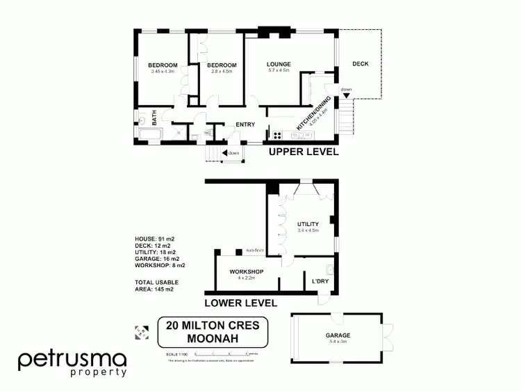 Floorplan of Homely house listing, 20 Milton Crescent, Moonah TAS 7009