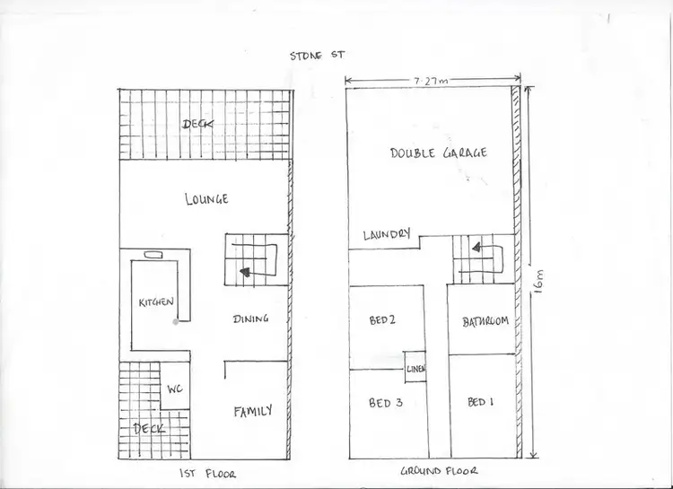 Floorplan of Homely townhouse listing, 1/23 Stone Street, Stockton NSW 2295