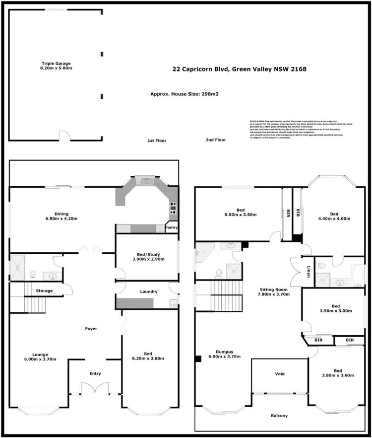 Floorplan of Homely house listing, 22 Capricorn Boulevard, Green Valley NSW 2168