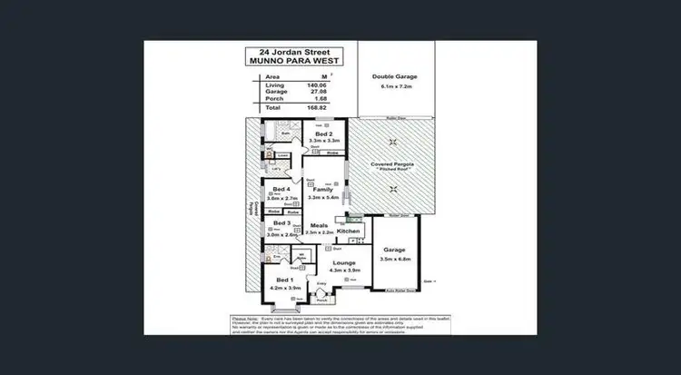 Floorplan of Homely house listing, 24 Jordon Street, Munno Para West SA 5115