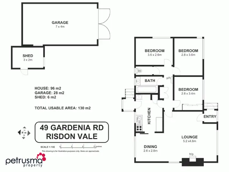 Floorplan of Homely house listing, 49 Gardenia Road, Risdon Vale TAS 7016