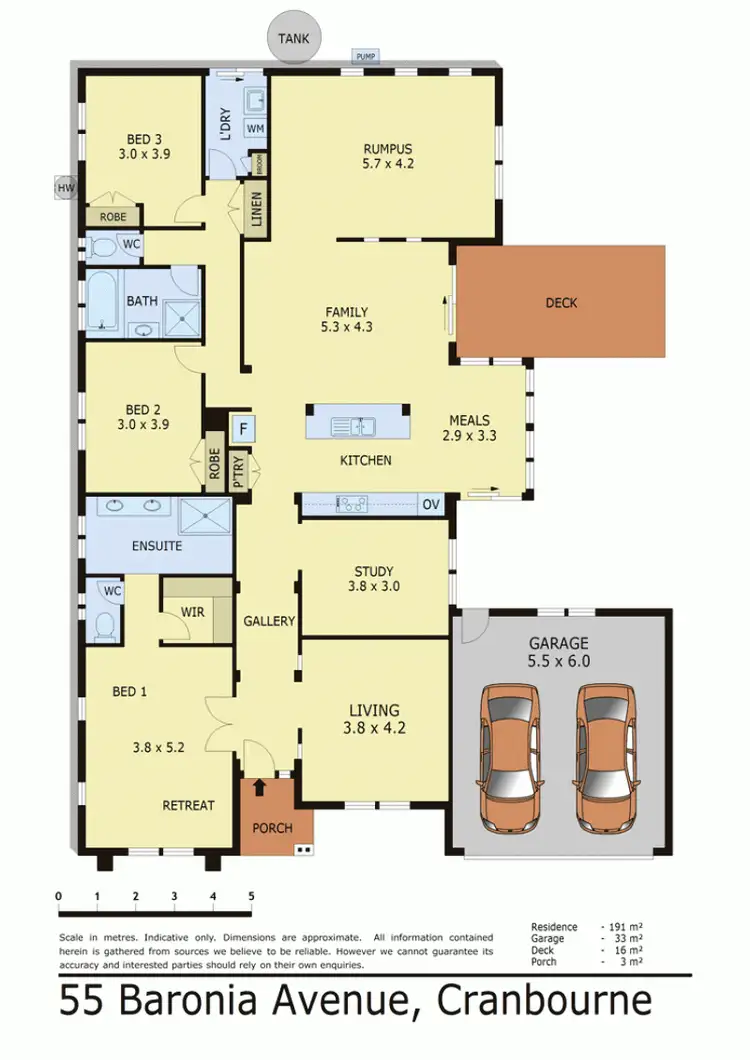 Floorplan of Homely house listing, 55 BORONIA AVENUE, Cranbourne VIC 3977