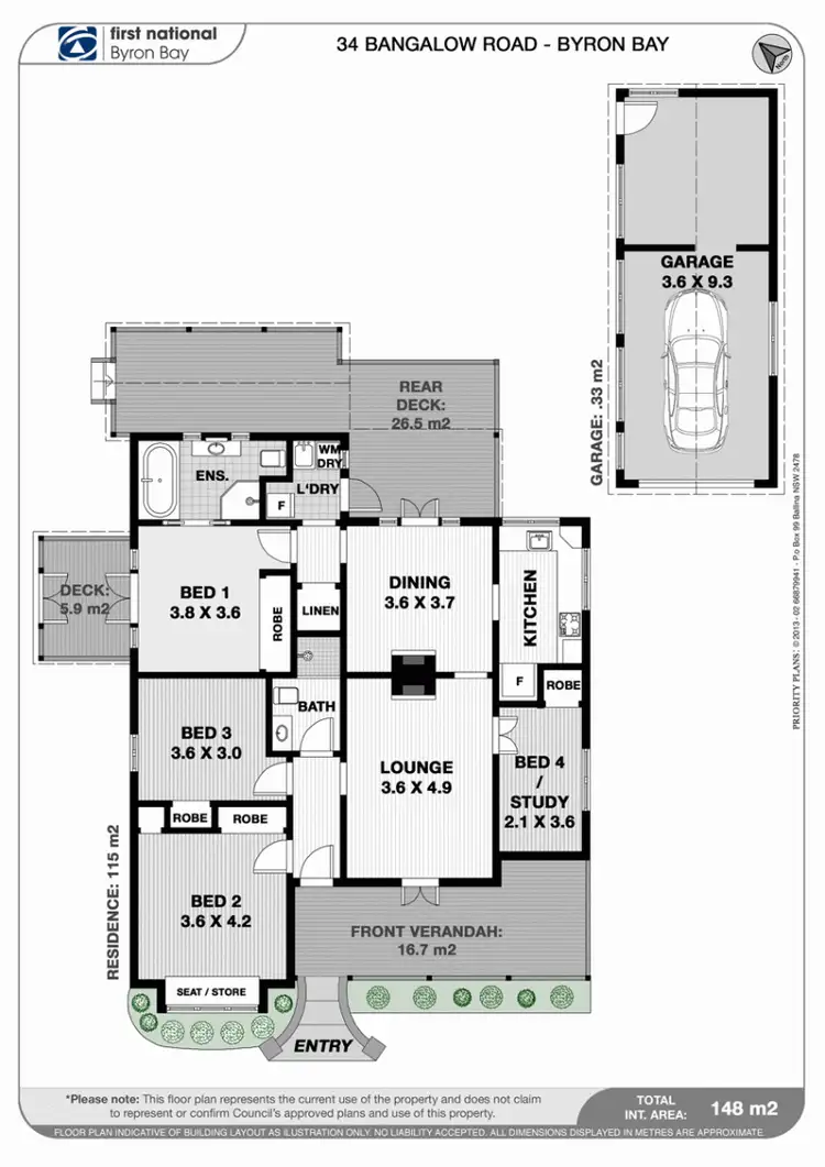 Floorplan of Homely house listing, 34 Bangalow Road, Byron Bay NSW 2481