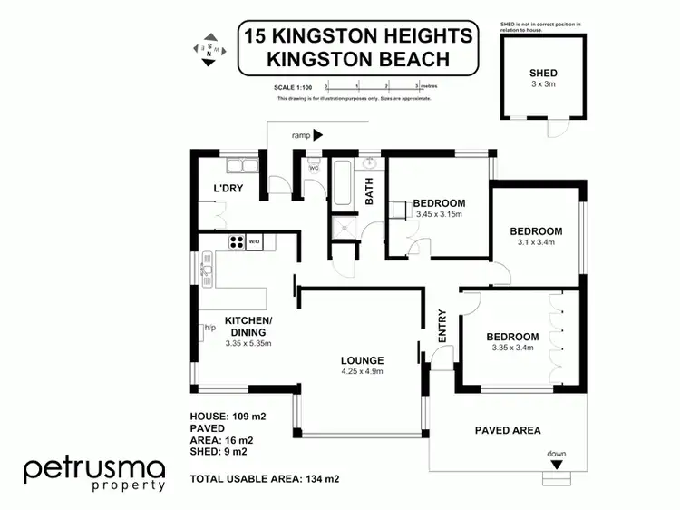 Floorplan of Homely house listing, 15 Kingston Heights, Kingston Beach TAS 7050