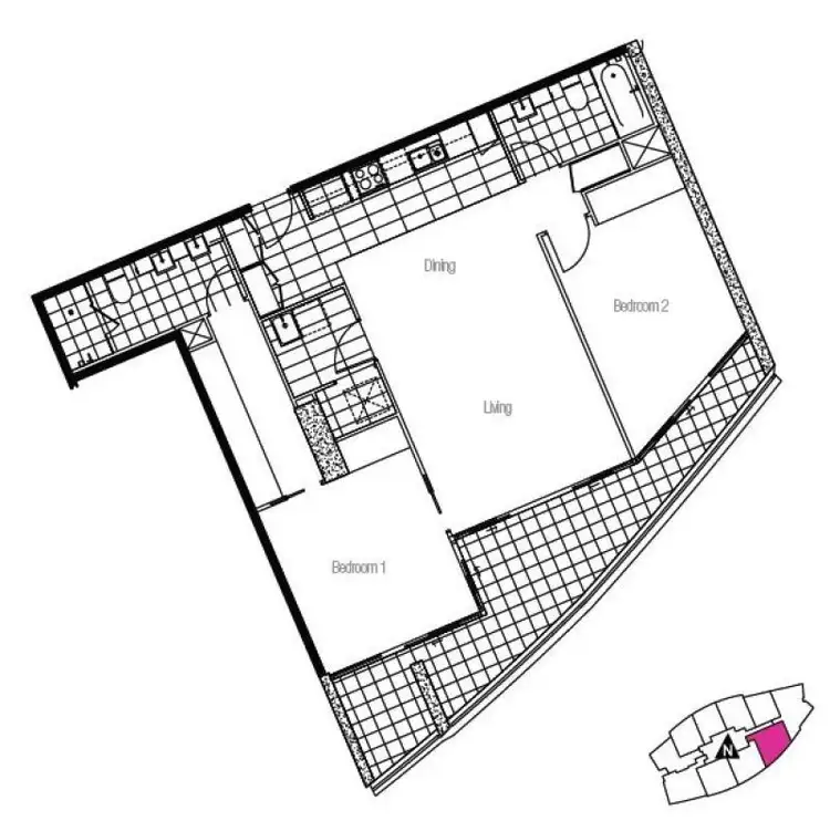 Floorplan of Homely apartment listing, 31902/9 Lawson St, Southport QLD 4215