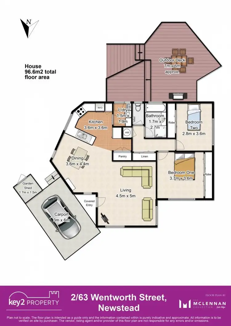 Floorplan of Homely unit listing, 2/63 Wentworth Street, Newstead TAS 7250