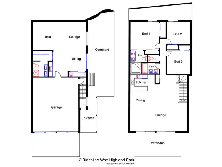 Floorplan of Homely semi-detached listing, 28/2 Ridgeline Way, Highland Park QLD 4211