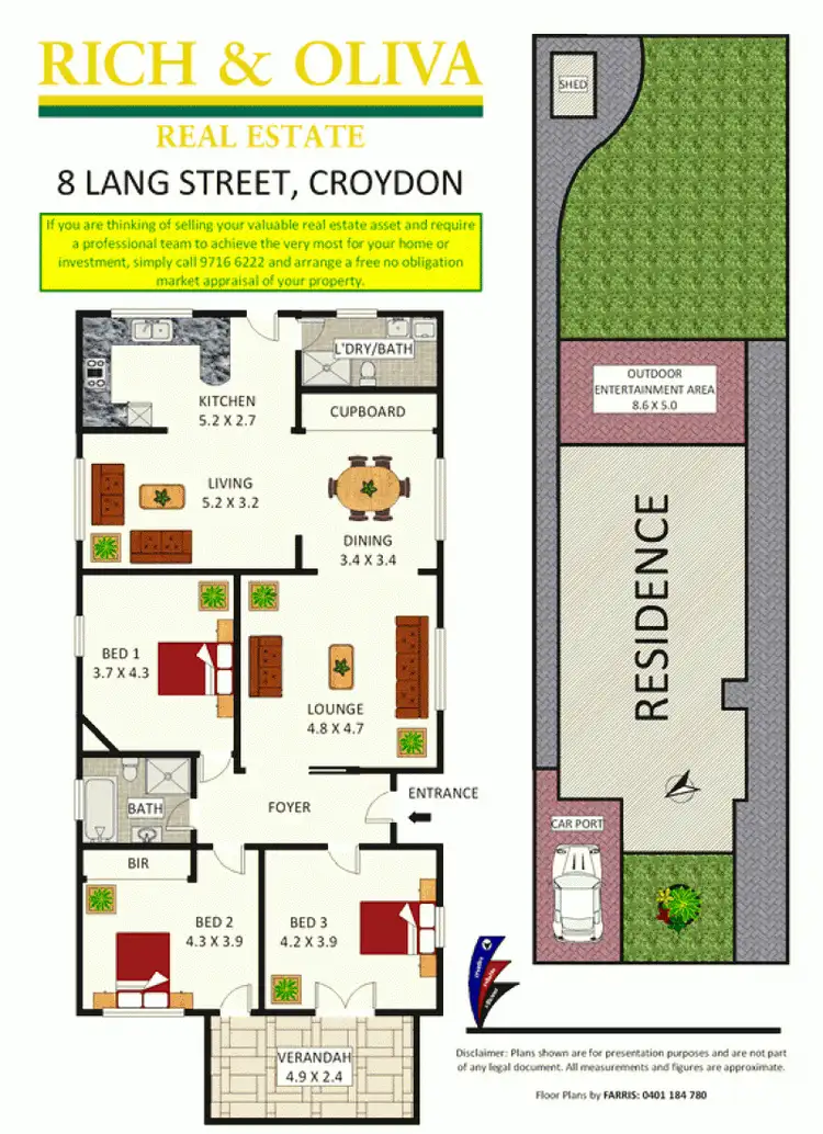 Floorplan of Homely house listing, 8 Lang Street, Croydon NSW 2132