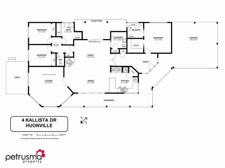 Floorplan of Homely house listing, 4 Kallista Drive, Huonville TAS 7109