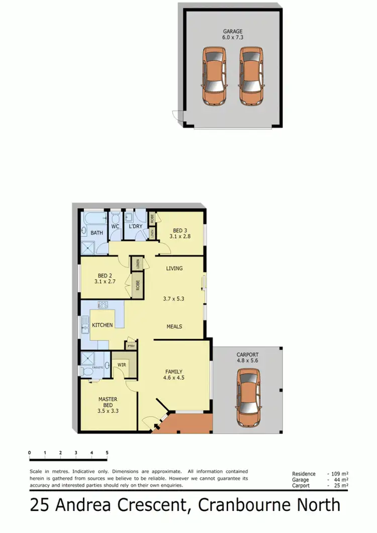 Floorplan of Homely house listing, 25 ANDREA CRESCENT, Cranbourne North VIC 3977